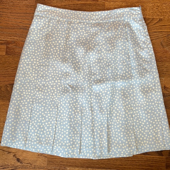 Banana Republic Dresses & Skirts - Banana Republic Pleated Silk Skirt, Blue and Cream Color, size 8